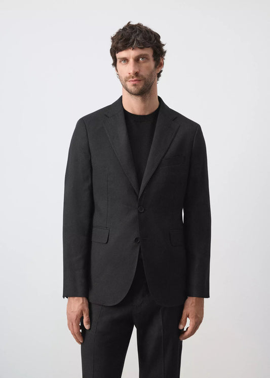 Slim fit linen blend blazer