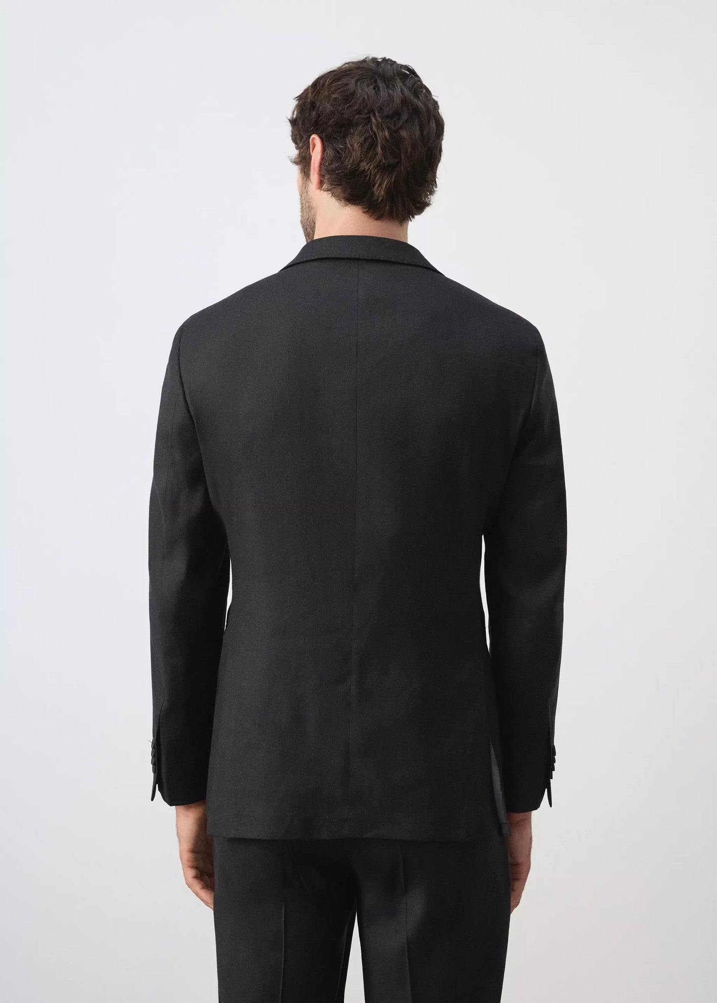 Slim fit linen blend blazer