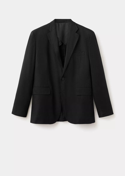 Slim fit linen blend blazer