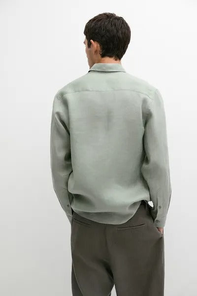 Slim fit 100% linen shirt